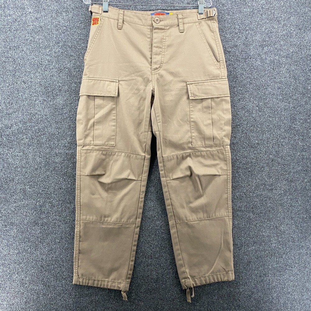Empyre Pants Womens 28 Tan Cargo High Rise Straight Relax Loose Baggy Skater 90s